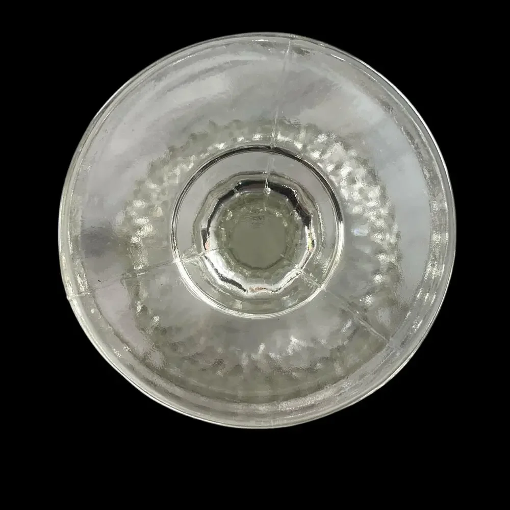 Indiana Glass Clear Diamond Point Candy Compote Pedestal Bowl Footed Dish Vtg